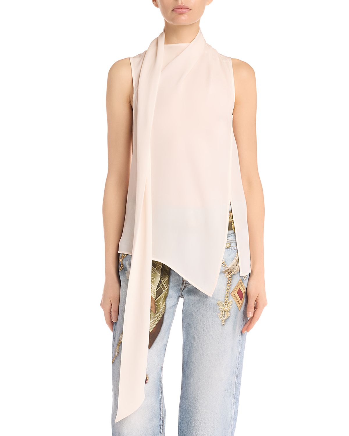 Acne Studios Silk Sleeveless Sash Top