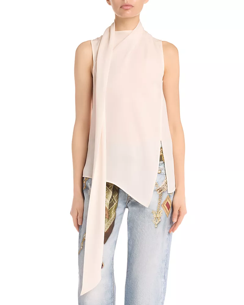 Acne Studios Silk Sleeveless Sash Top