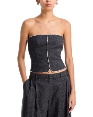 Embellished Strapless Bustier Top
