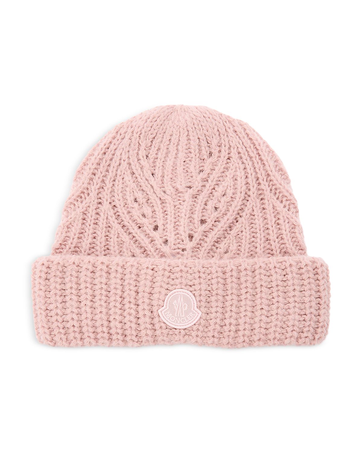 Moncler Wool Blend Ribbed Beanie Hat