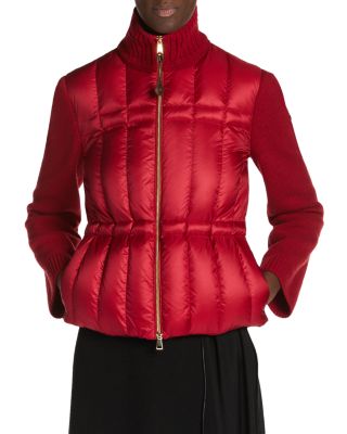 Mock Neck Puffer Cardigan