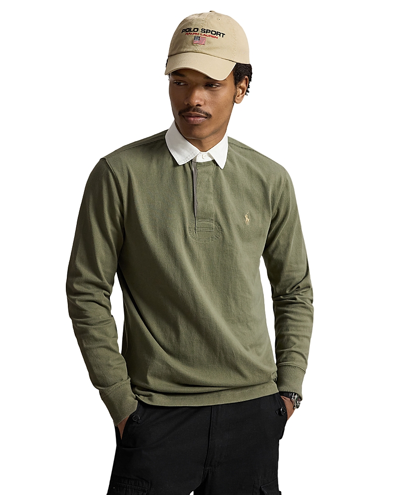 Polo Ralph Lauren Rustic Cotton Faux Suede Rugby Polo Shirt