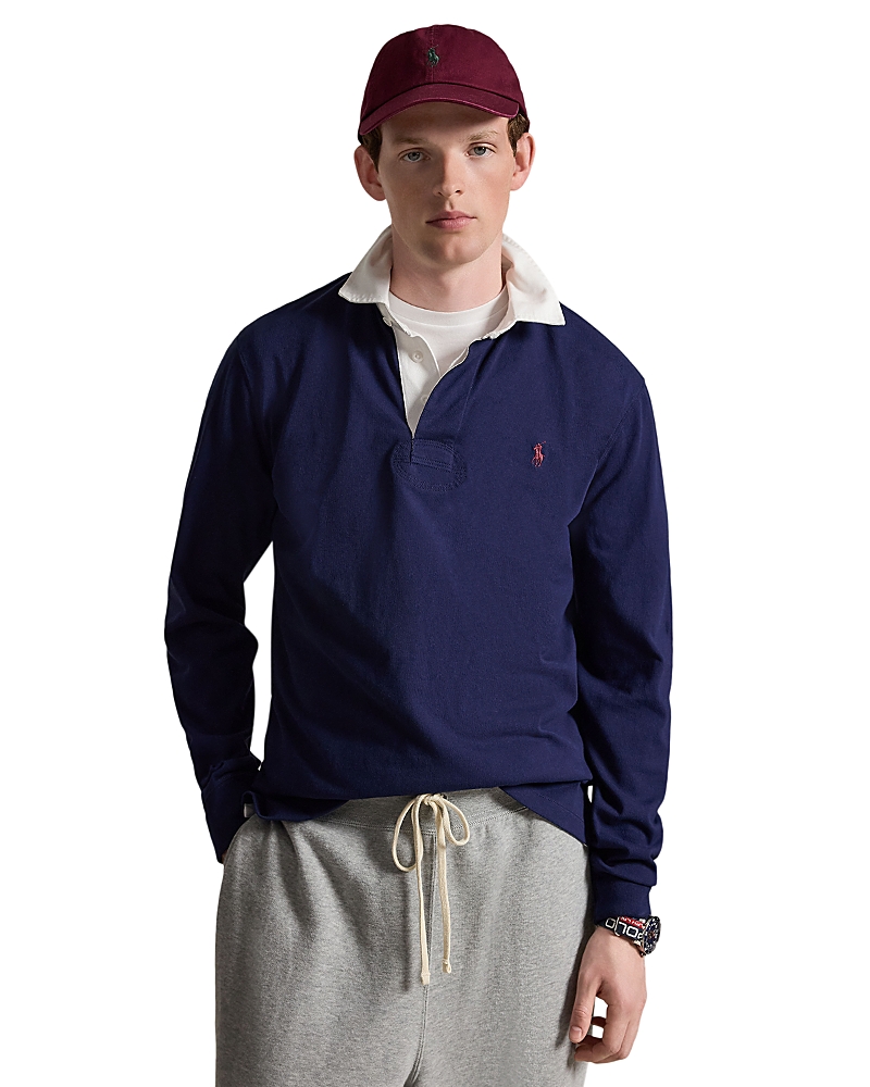 Polo Ralph Lauren Rustic Cotton Faux Suede Rugby Polo Shirt