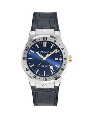 F-80 Classic GMT Leather Watch, 41mm