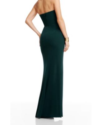 Fernanda Strapless Plunge V-Neck High Slit Gown - thumbnail 6
