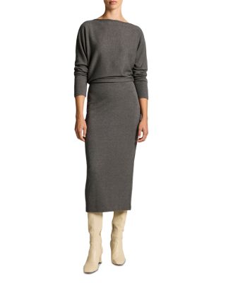 Cozy Off Shoulder Midi Dress