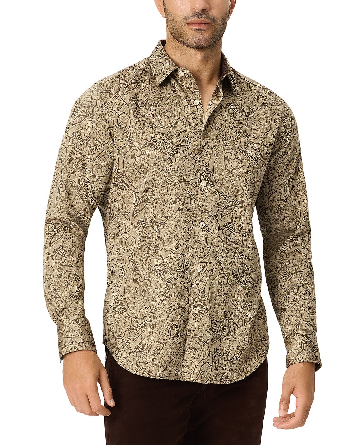 Robert Graham Hudson Paisley Cotton Blend Woven Shirt