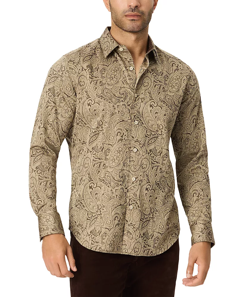 Robert Graham Hudson Paisley Cotton Blend Woven Shirt