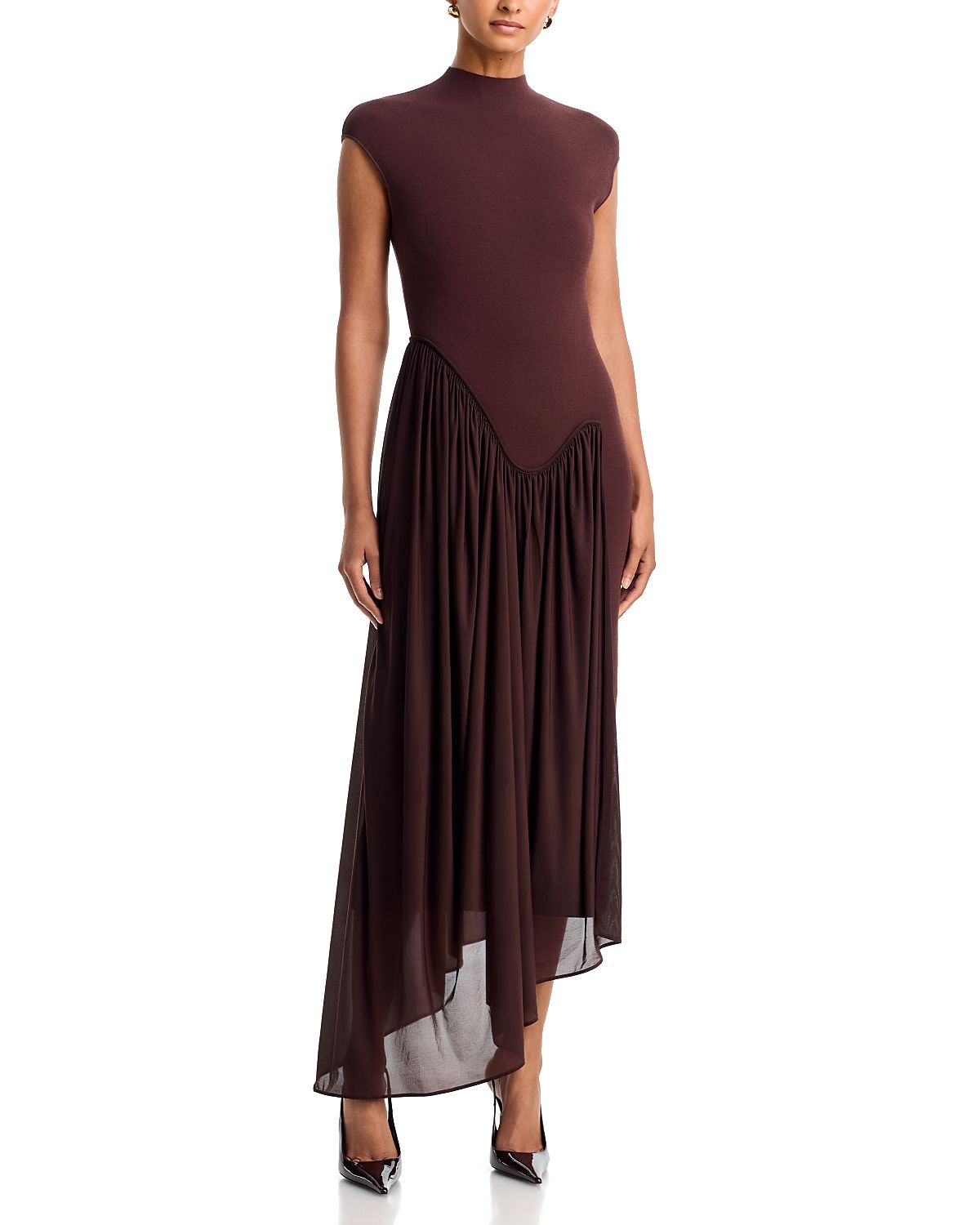 Et Ochs Francis Knit Combo Midi Dress