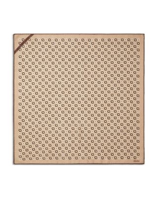 Macro Geometric Print Wool Foulard