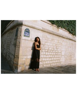 Quinn Crepe Lace Maxi Dress - thumbnail 4