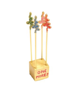  Tanda Steel Cocktail Sticks Set of 4, 1.6" x 1.6" x 6.7"