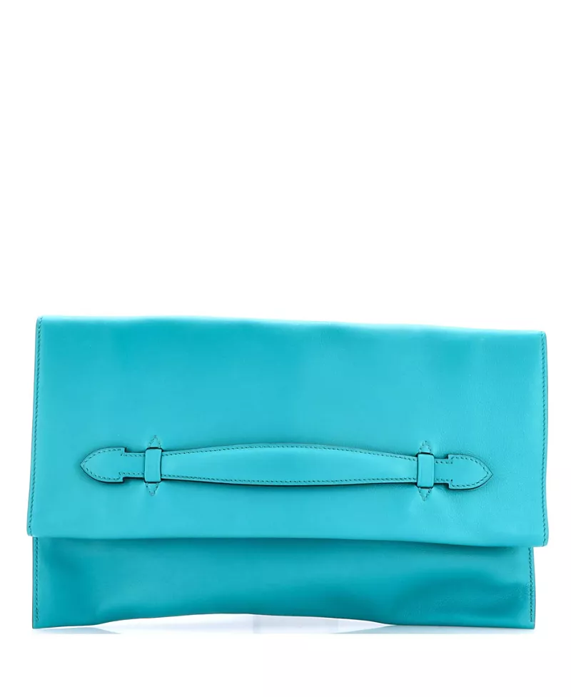 Pre-Owned HERMES Pliplat Clutch Evercolor