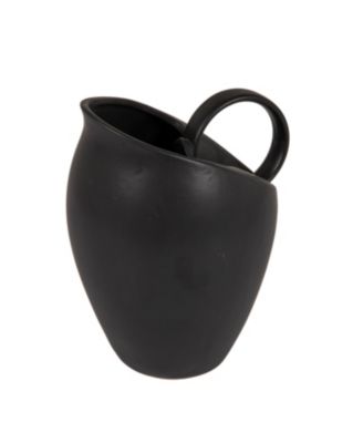  Textured Stoneware Pitcher with Reactive Glaze