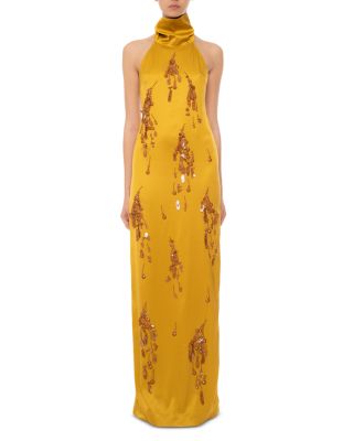 Embellished Halter Maxi Dress