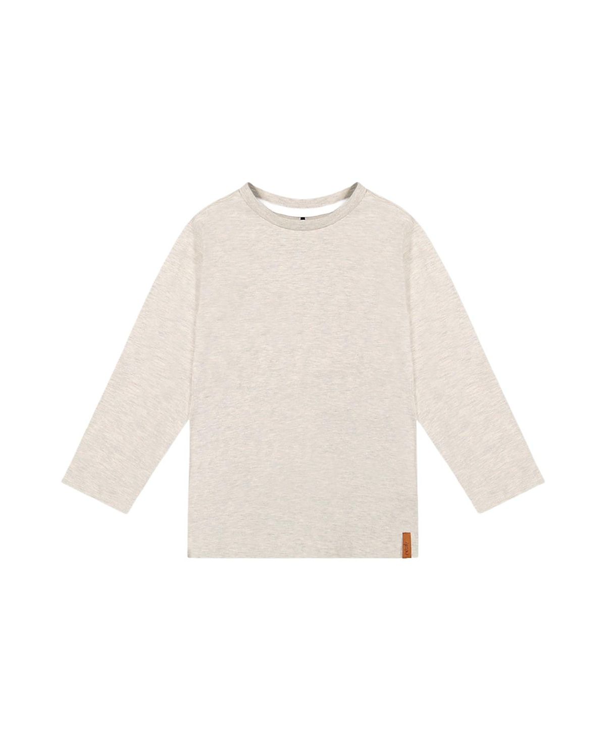 Deux par Deux Boys' Organic Cotton Crew Neck Logo Tag Long Sleeve T-Shirt - Little Kid