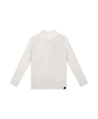 Girls' Brushed Rib Long Sleeve Mock Neck Top - Little Kid