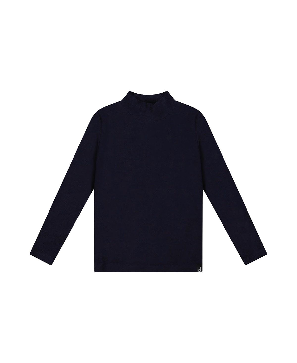 Deux par Deux Girls' Brushed Rib Long Sleeve Mock Neck Top - Little Kid