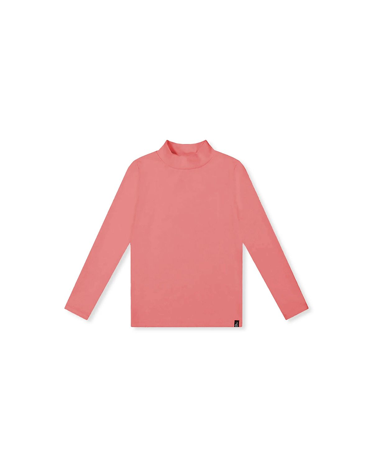 Deux par Deux Girls' Brushed Rib Long Sleeve Mock Neck Top - Little Kid