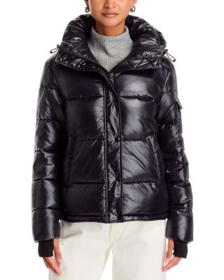 Ella Glossy Hooded Puffer Coat - Exclusive - thumbnail 3