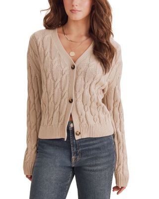 Rubi Cable Knit Cardigan Sweater