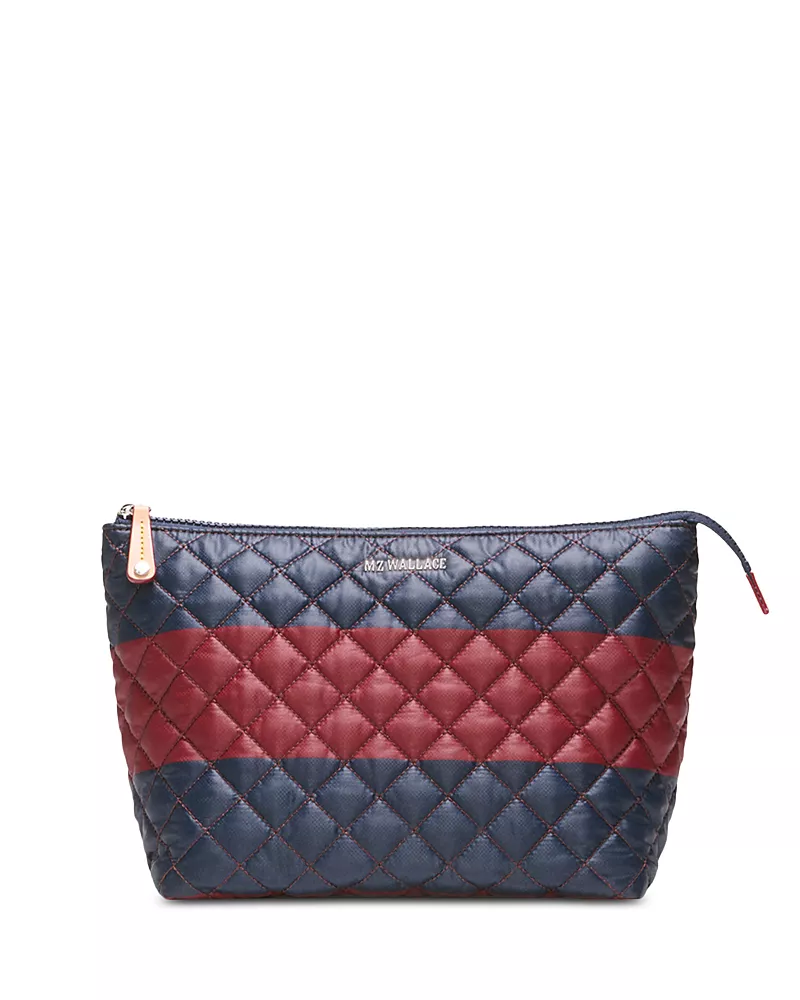Mz Wallace Zoey Large Quilted Zip Pouch