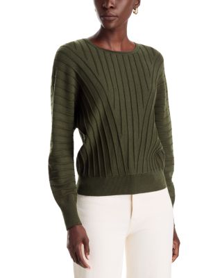 Crewneck Long Dolman Sleeve Sweater 
