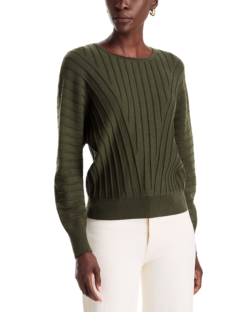 T Tahari Crewneck Long Dolman Sleeve Sweater
