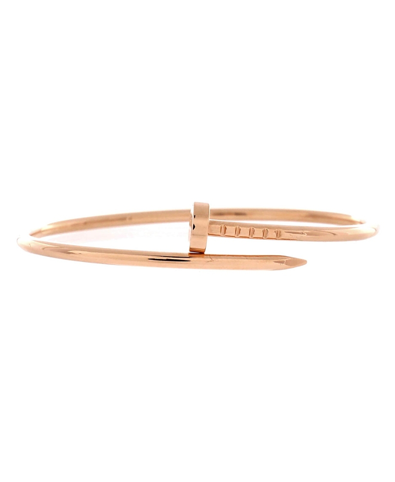 Pre-owned Pre-owned Cartier Cartier Small Juste Un Clou Bracelet 18k Rose Gold In Pink