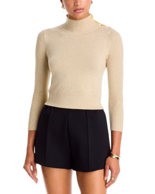 Kamdyn Crop Mock Neck Sweater