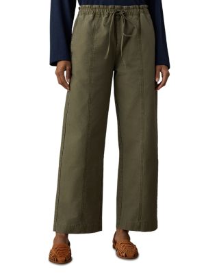 Faherty Cotton Twill Drawstring Pants In Olive