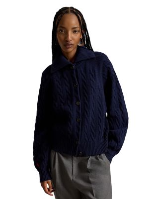 Wool & Cashmere Collared Cardigan Sweater