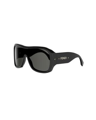 Fendi Screen Oversized Shield Mask Sunglasses, 136mm