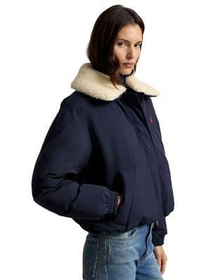 High-Pile-Collar Down Puffer Jacket