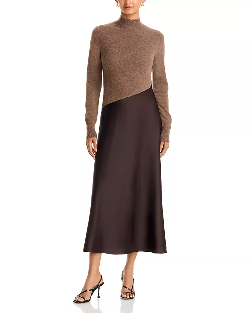Tanya Taylor Vera Turtleneck Midi Dress