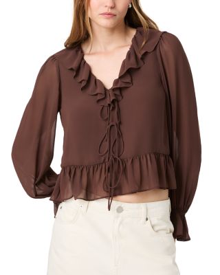 Marina Slky Chiffon Ruffle Top