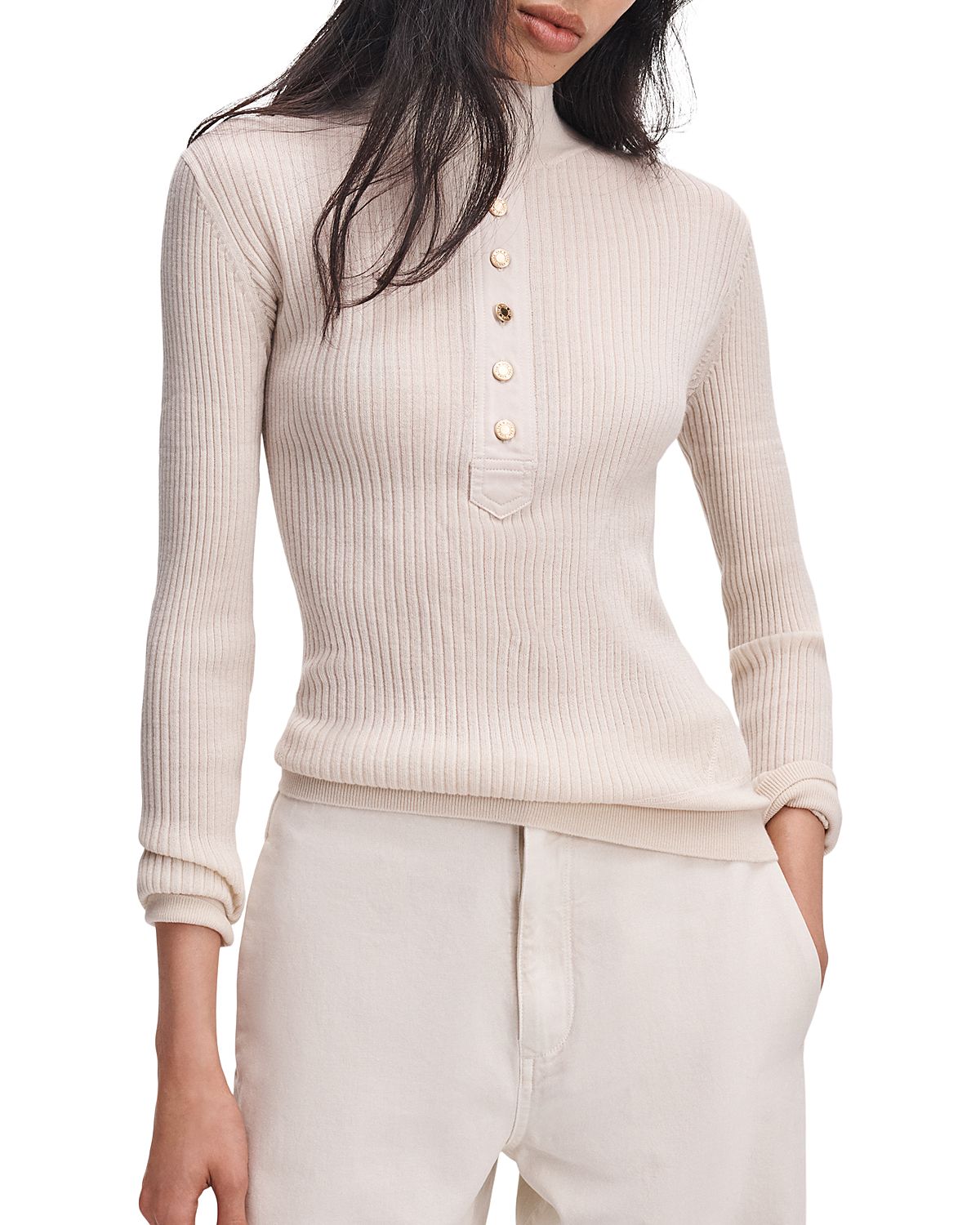 rag & bone Lucy Henley Stand Collar Sweater