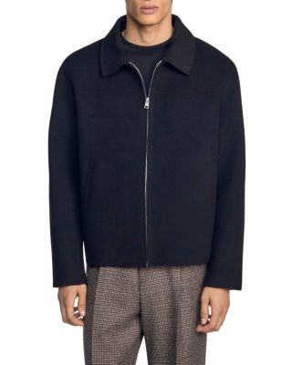 Double Face Wool Blend Zip Jacket