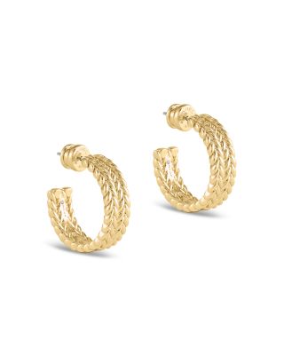 Cheval Braided Open Hoop Earrings