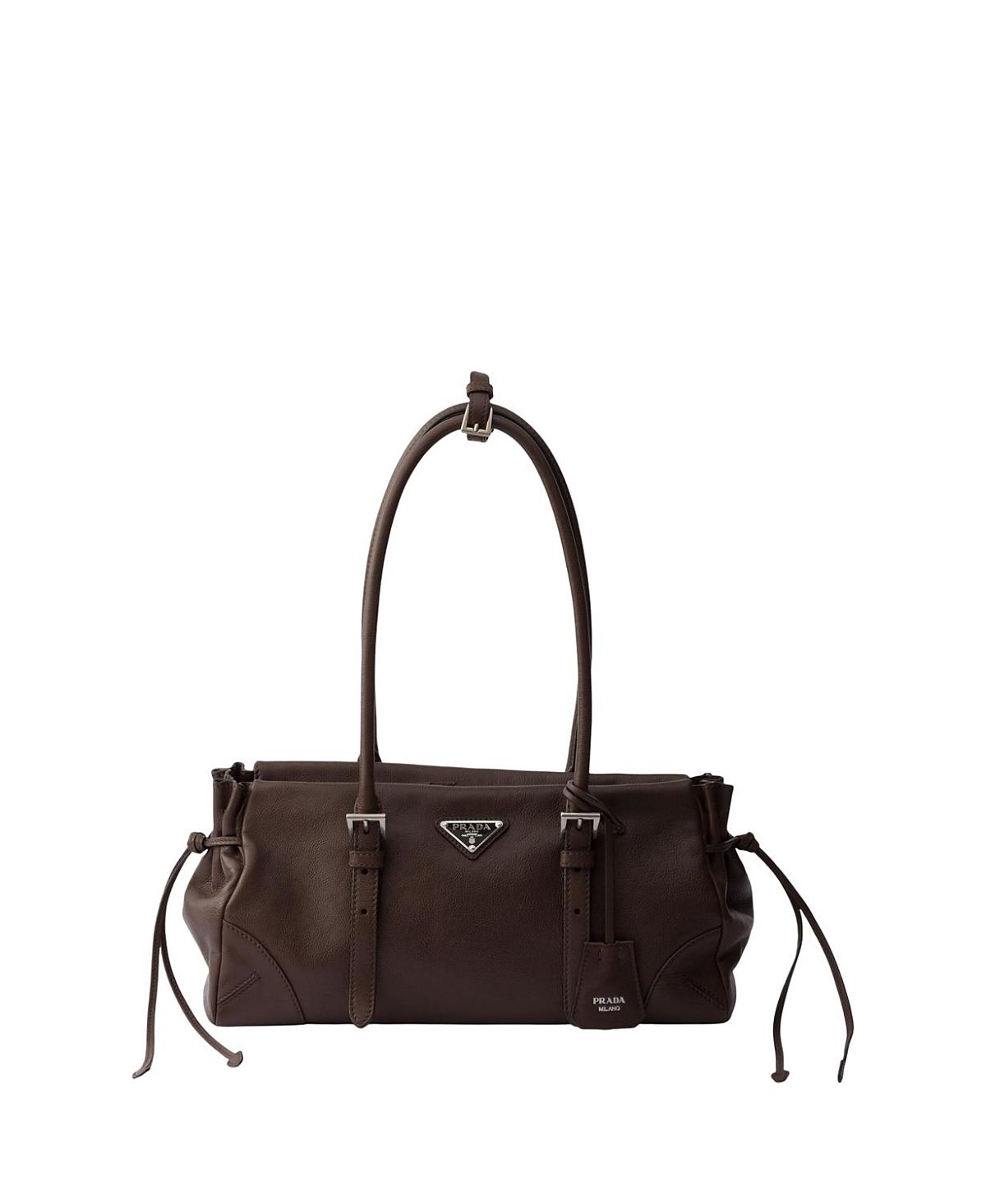 Prada Bonnie Medium Antiqued Leather Tote Bag