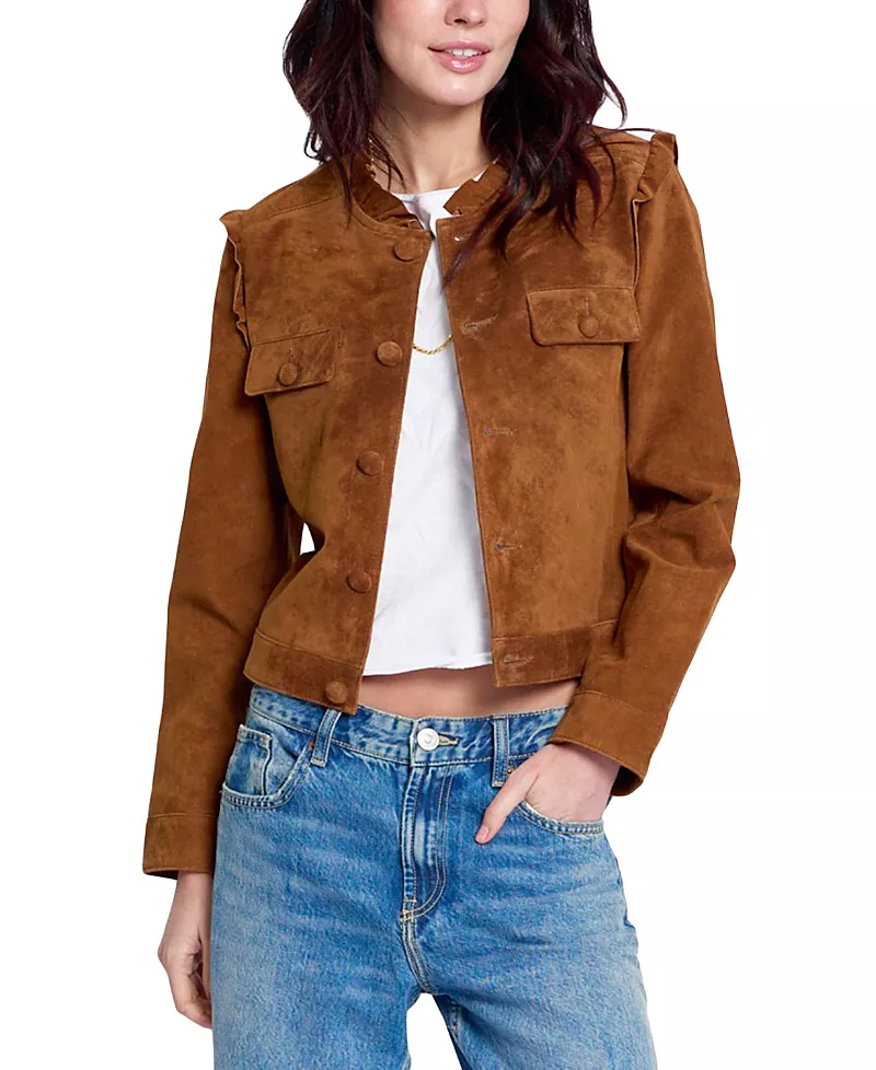 Central Park West Women's Odessa Girly Suede Jacket