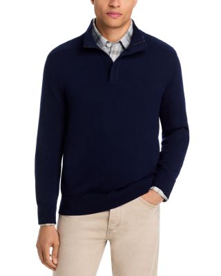 Liorman Wool & Cotton Zip Neck Sweater 