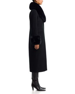 Long Coat with Faux Fur Trim - Exclusive - thumbnail 6