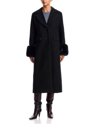 Long Coat with Faux Fur Trim - Exclusive - thumbnail 8