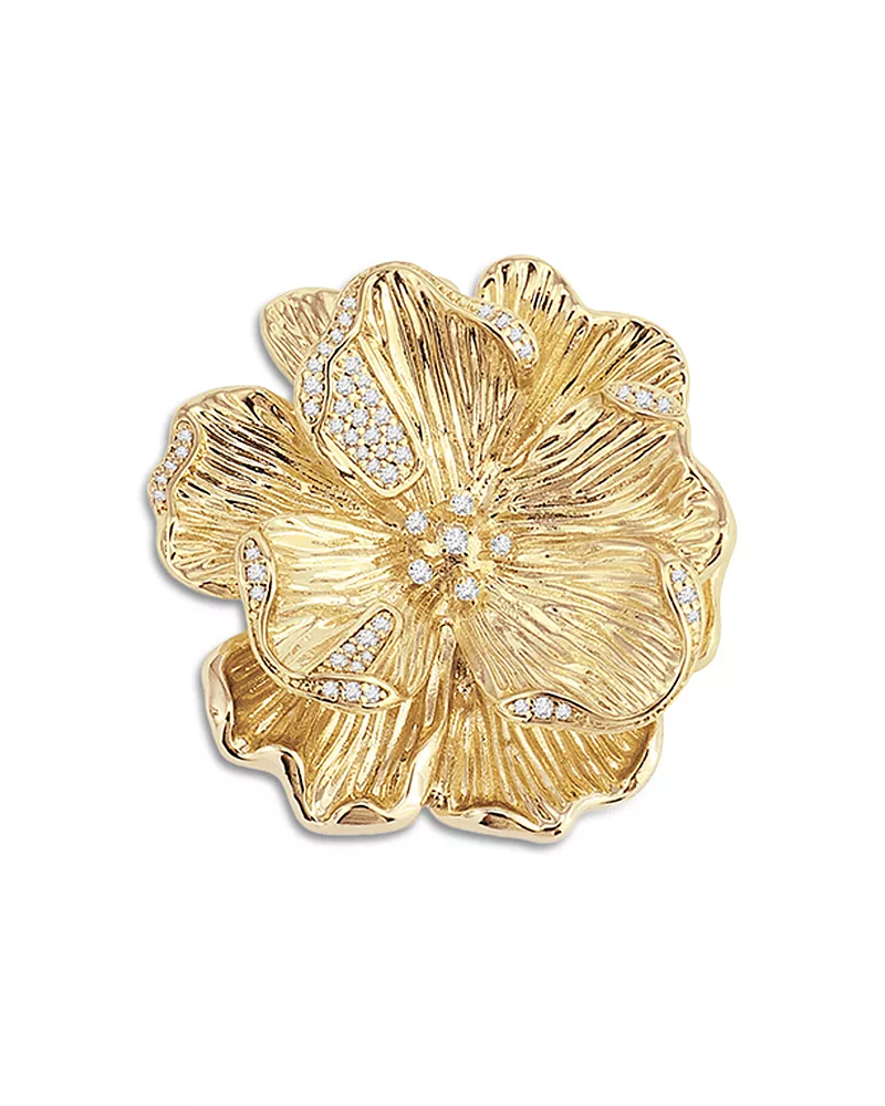 Anabel Aram Crystal Cherry Blossom Brooch