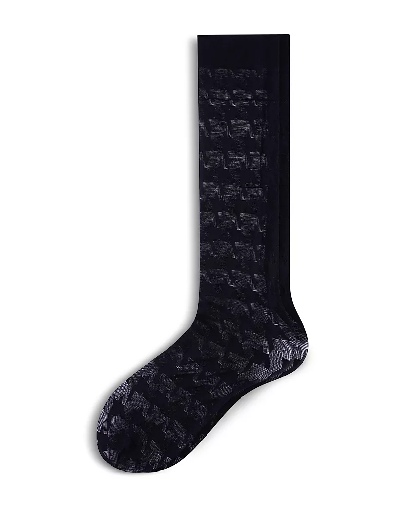 Hue Bold Houndstooth Knee High Socks