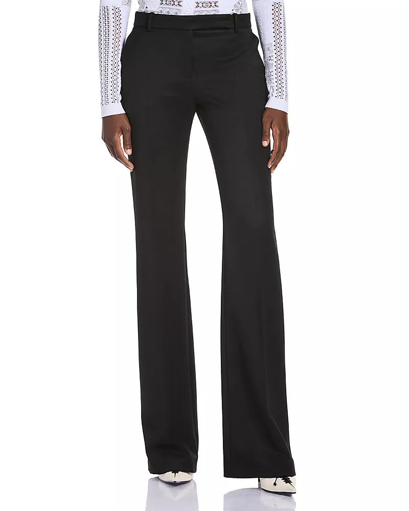McQueen Wool Barathea Bootcut Leg Pants