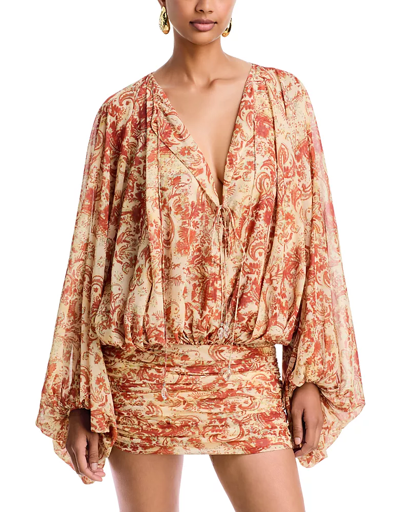 De La Vali Eulalia Draped Mini Dress