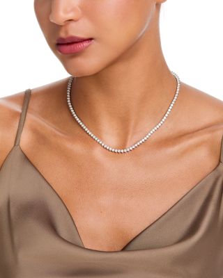 Luxe Collection Certified Diamond Tennis Necklace in 14K Gold, 12.0 tcw