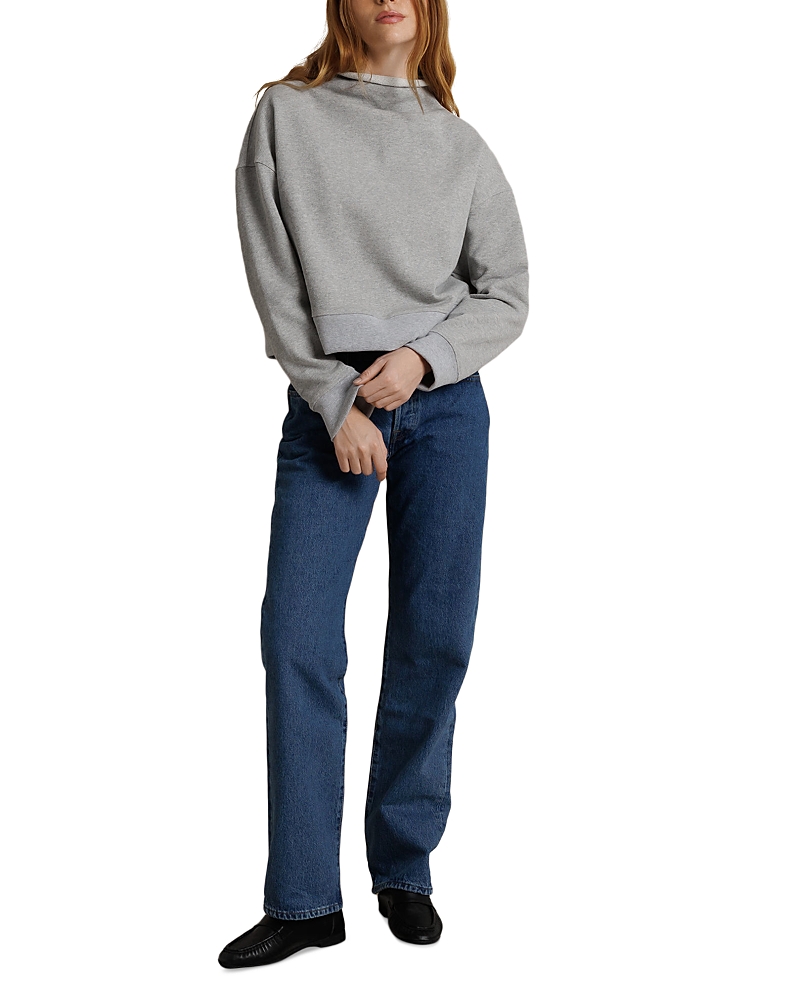 Perfectwhitetee Arden French Terry Mock Neck Sweatshirt